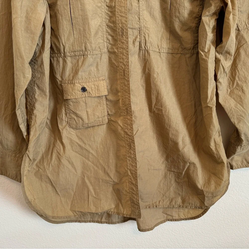 BR Banana Republic Sport Parachute Buttoned Utility Nylon Shirt M Tall